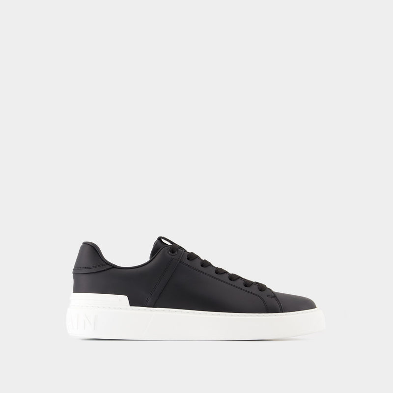 Sneakers B-Court - Balmain - Cuir - Noir/Blanc