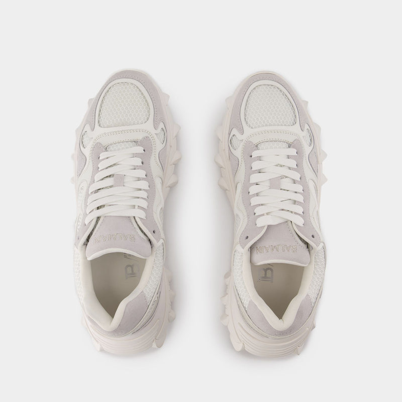 Sneakers B-East - Balmain - Cuir - Blanc