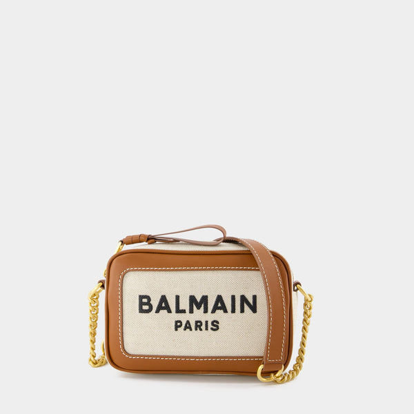 Sac À Bandoulière B-Army Camera Case - Balmain - Toile - Blanc/Marron