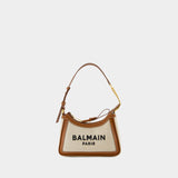 Sac Porté Épaule B-Army - Balmain - Toile - Blanc/Marron