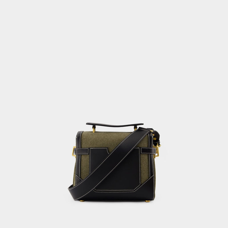 Sac À Bandoulière B-Buzz 23 - Balmain - Coton - Kaki/Noir