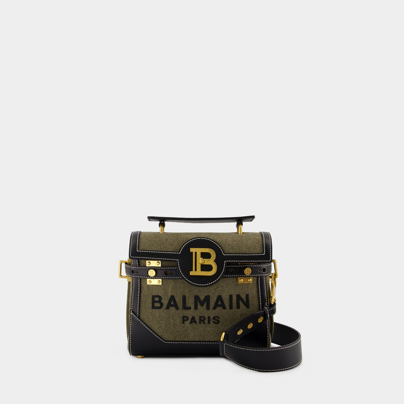 Sac À Bandoulière B-Buzz 23 - Balmain - Coton - Kaki/Noir