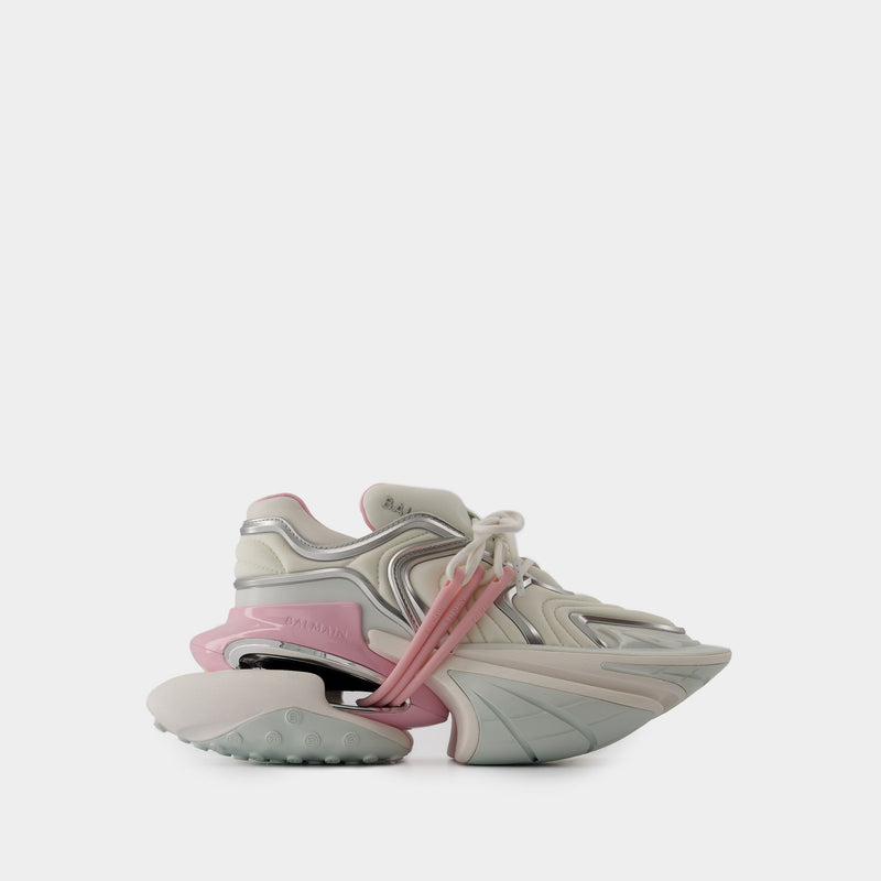 Sneakers Unicorn Wave - Balmain - Cuir - Blanc/Rose