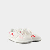 Sneakers Balmain Swan - Balmain - Cuir - Blanc/Rouge