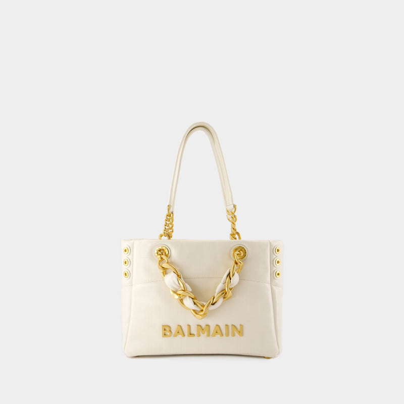 Cabas 1945 Small - Balmain - Cuir - Beige