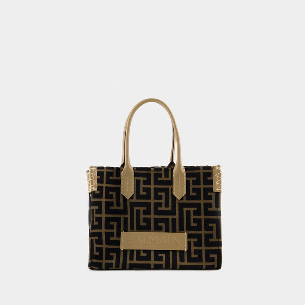 Cabas B-Army 36 - Balmain - Coton - Vert/Noir