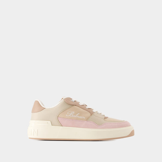 Sneakers B-Court Flip - Balmain - Cuir - Rose Clair