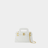 Sac À Main B-Buzz Small Top Handle - Balmain - Cuir - Blanc