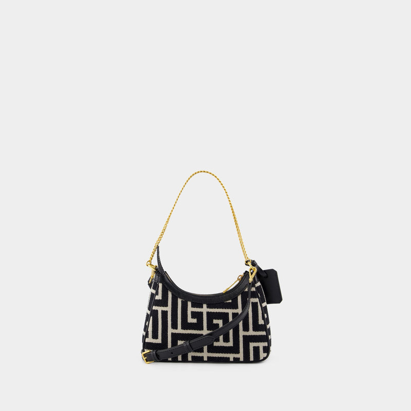 Sac Porté Épaule B-Army - Balmain - Coton - Ivoire/Noir