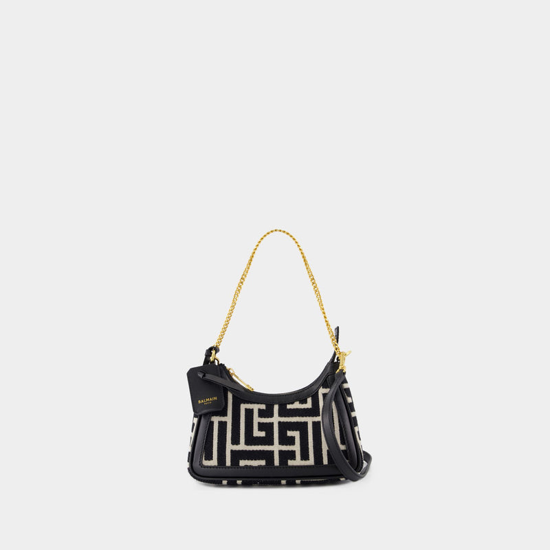 Sac Porté Épaule B-Army - Balmain - Coton - Ivoire/Noir