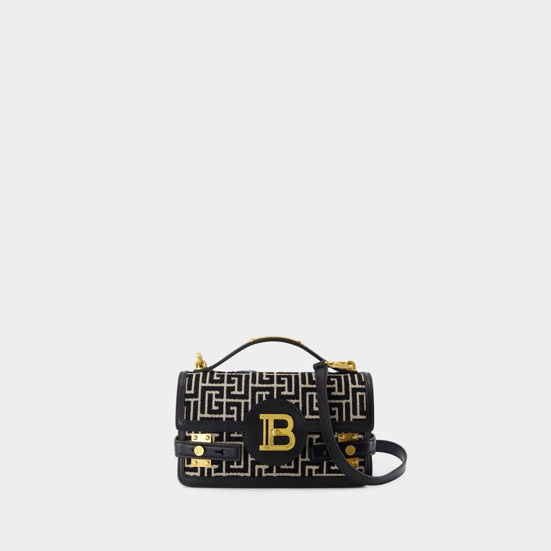 Sac À Main B-Buzz Shoulder 24 - Balmain - Coton - Ivoire/Noir