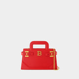 Sac À Main B-Buzz Small Top Handle - Balmain - Cuir - Rouge