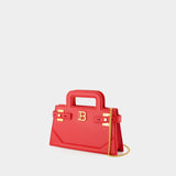 Sac À Main B-Buzz Small Top Handle - Balmain - Cuir - Rouge