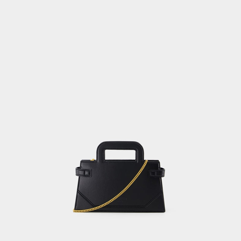 Sac À Main B-Buzz Small Top Handle - Balmain - Cuir - Noir