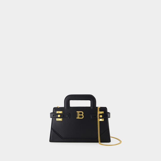 Sac À Main B-Buzz Small Top Handle - Balmain - Cuir - Noir