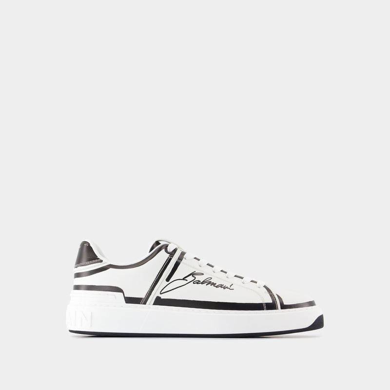 Sneakers B-Court - Balmain - Cuir - Blanc