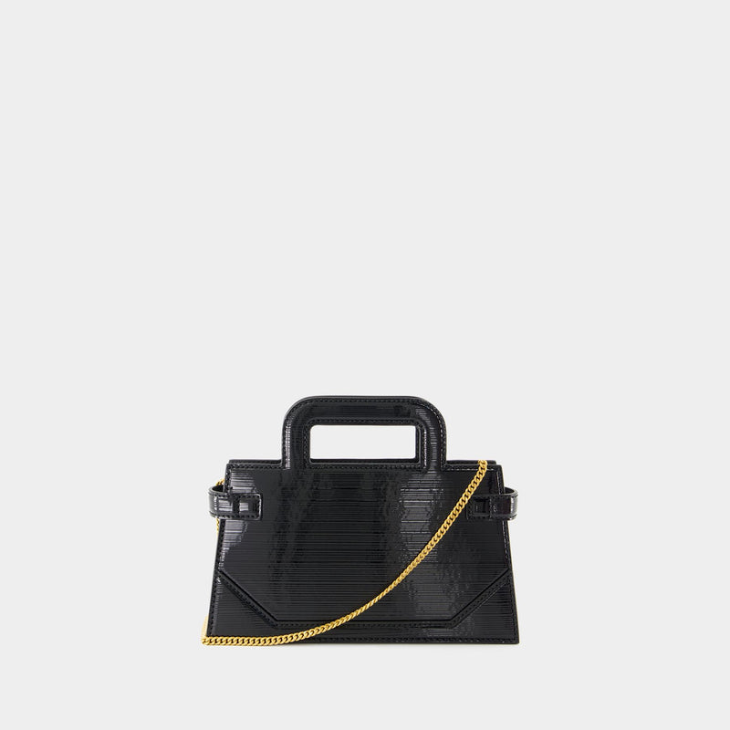 Sac À Bandoulière B-Buzz Small Top Handle - Balmain - Cuir - Noir