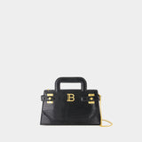 Sac À Bandoulière B-Buzz Small Top Handle - Balmain - Cuir - Noir