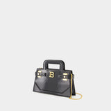 Sac À Bandoulière B-Buzz Small Top Handle - Balmain - Cuir - Noir