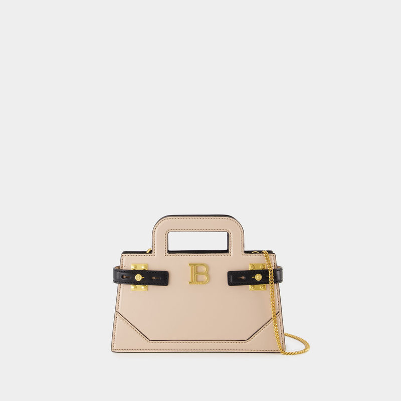 Sac À Bandoulière B-Buzz Small Top Handle - Balmain - Cuir - Neutre