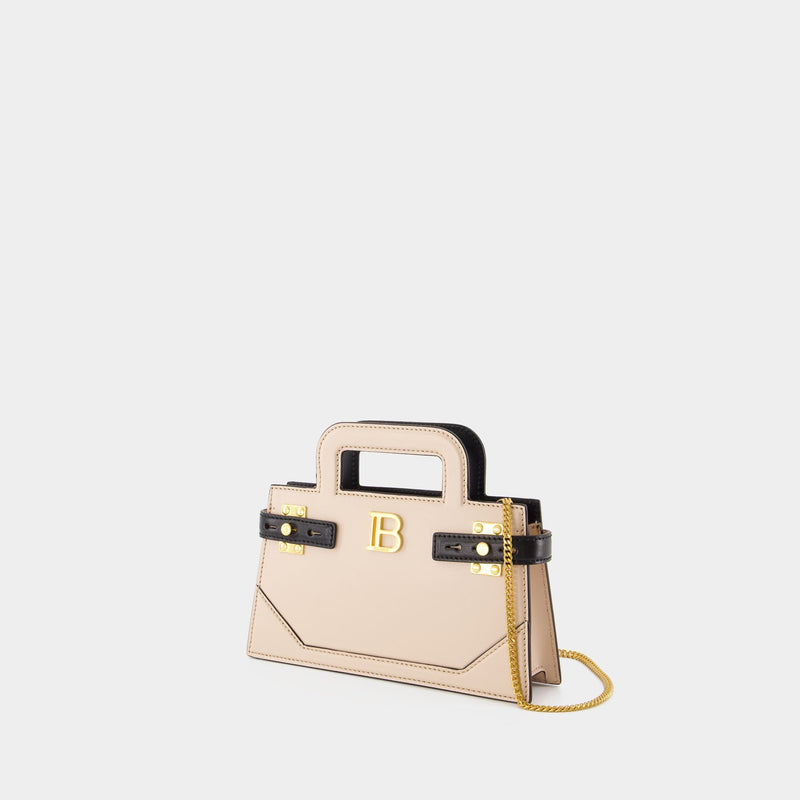 Sac À Bandoulière B-Buzz Small Top Handle - Balmain - Cuir - Neutre