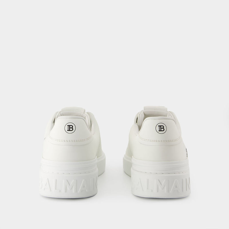 Sneakers B-Court - Balmain - Cuir - Blanc