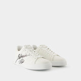 Sneakers B-Court - Balmain - Cuir - Blanc