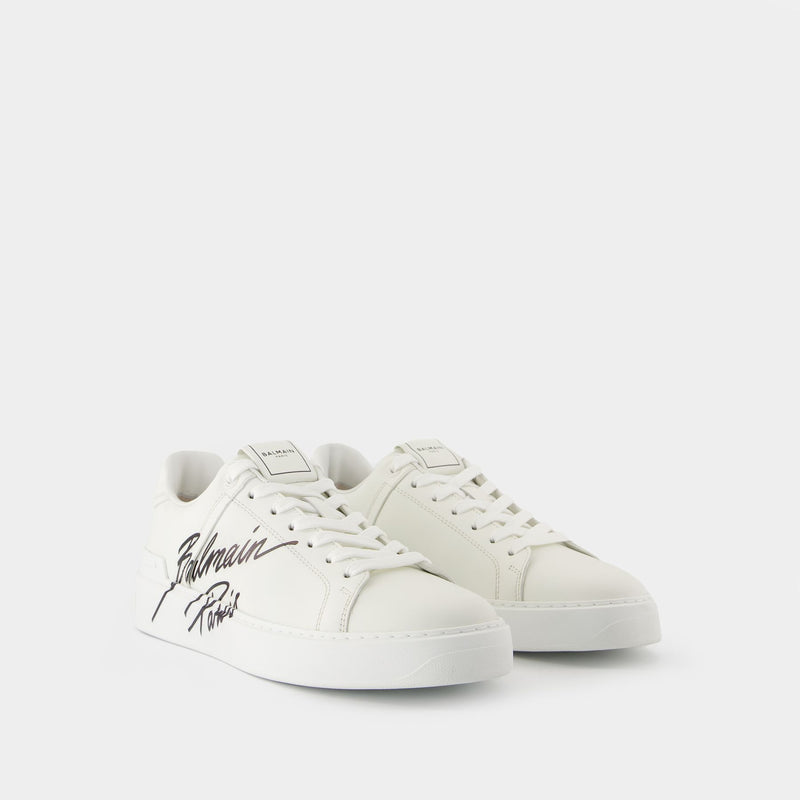 Sneakers B-Court - Balmain - Cuir - Blanc