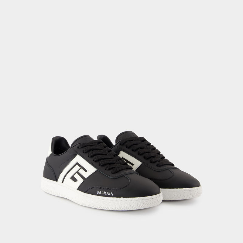 Sneakers Swan - Balmain - Cuir - Noir/Blanc