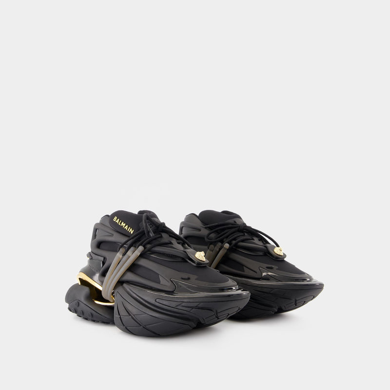 Sneakers Unicorn Low - Balmain - Cuir - Noir