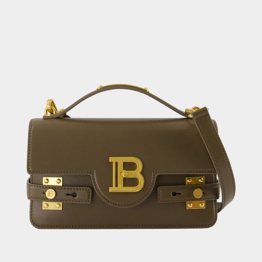 Sac Porté Épaule B-Buzz 24 - Balmain - Cuir - Kaki