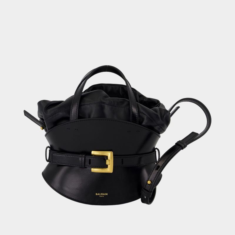 Sac À Main Shuffle Mini - Balmain - Cuir - Noir