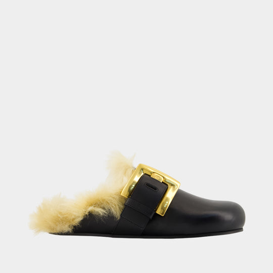 Mules Anthem - Balmain - Cuir - Noir