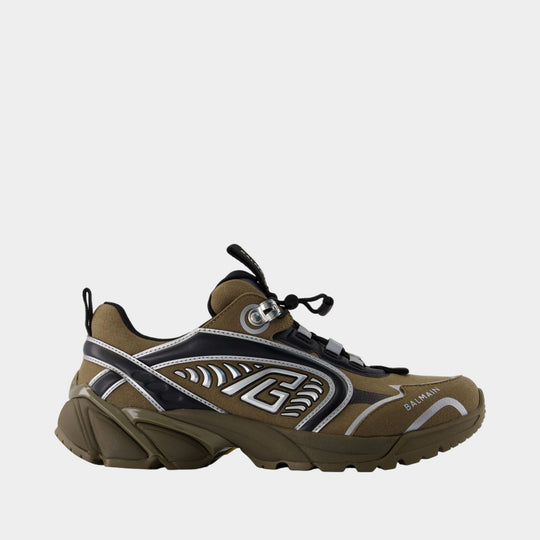 Sneakers Cosmic Dust - Balmain - Cuir - Kaki