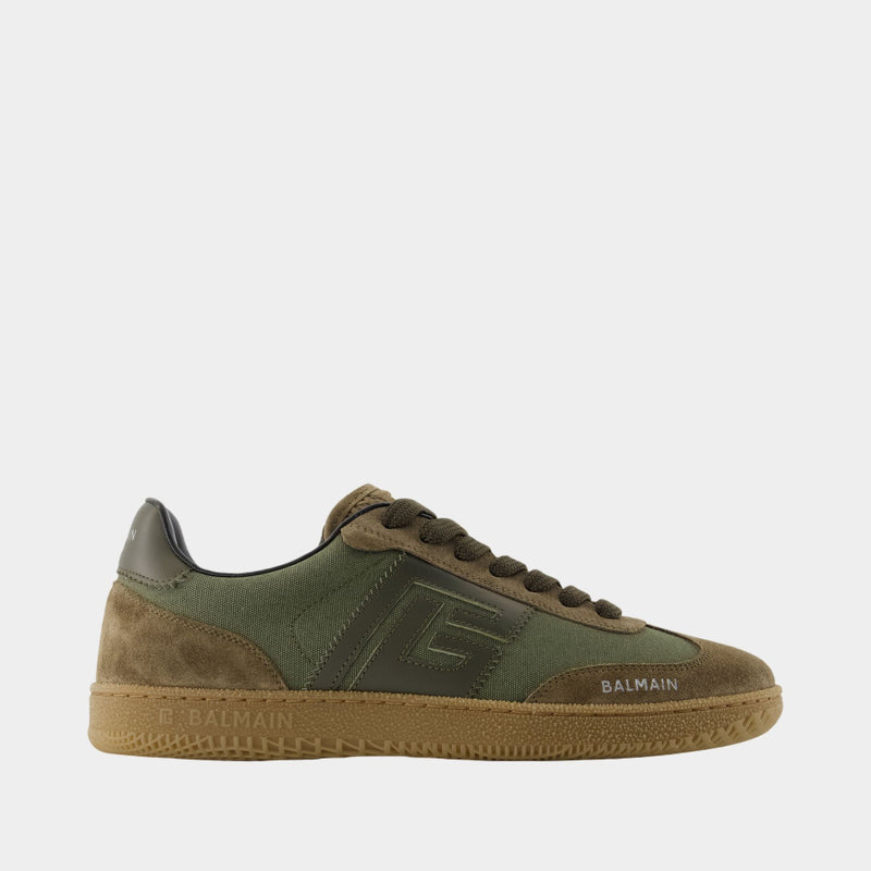 Sneakers Swan - Balmain - Cuir - Kaki