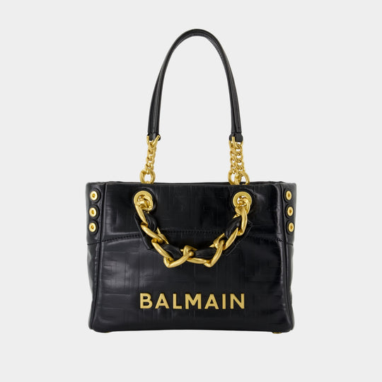 Cabas 1945 Soft Small - Balmain - Cuir - Noir