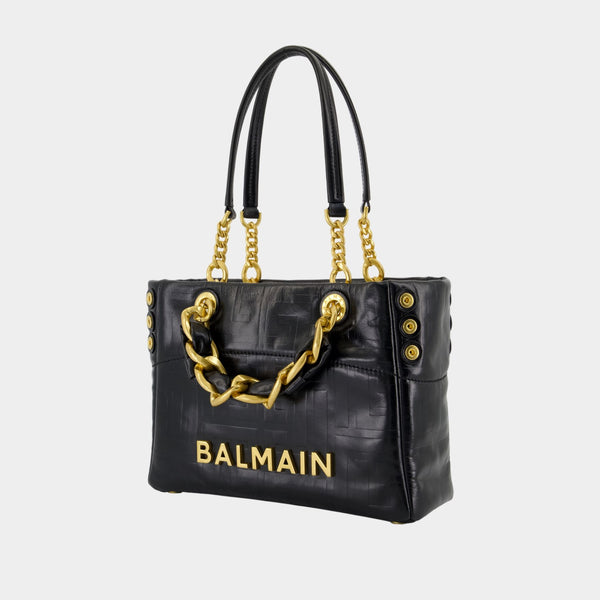 Cabas 1945 Soft Small - Balmain - Cuir - Noir