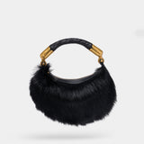 Sac À Main Ebene Mini - Balmain - Fourrure - Noir