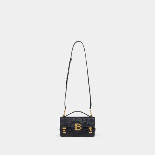 Sac Porté Épaule B-Buzz 24 - Balmain - Cuir - Noir