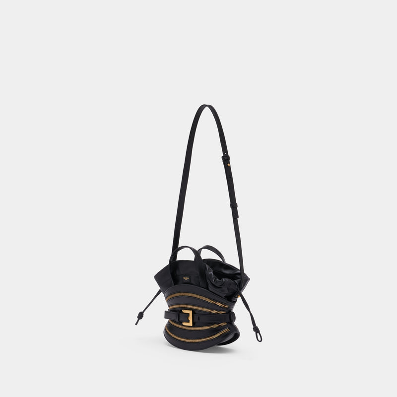 Sac À Main Shuffle Mini - Balmain - Cuir - Noir