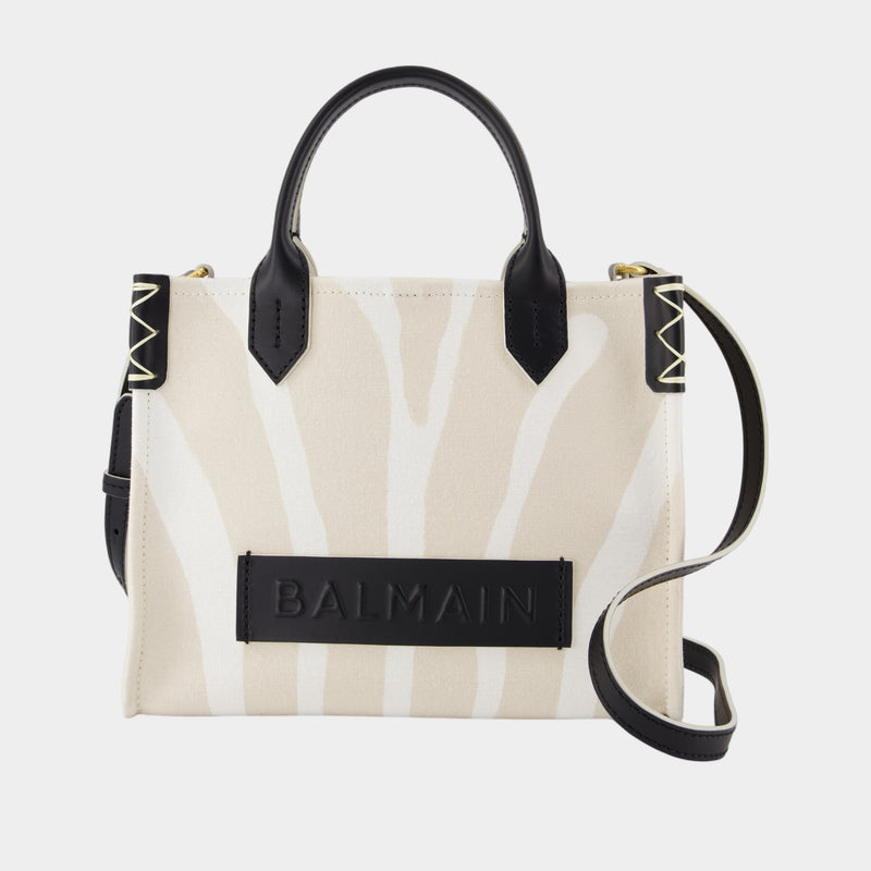 Cabas B-Army Small - Balmain - Cuir - Beige