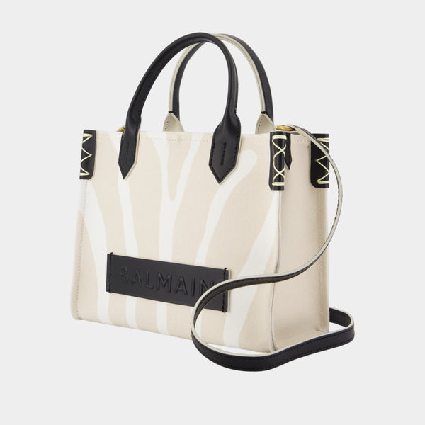 Cabas B-Army Small - Balmain - Cuir - Beige