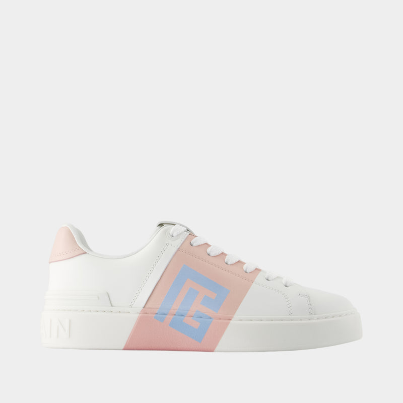 Sneakers B-Court - Balmain - Cuir - Rose