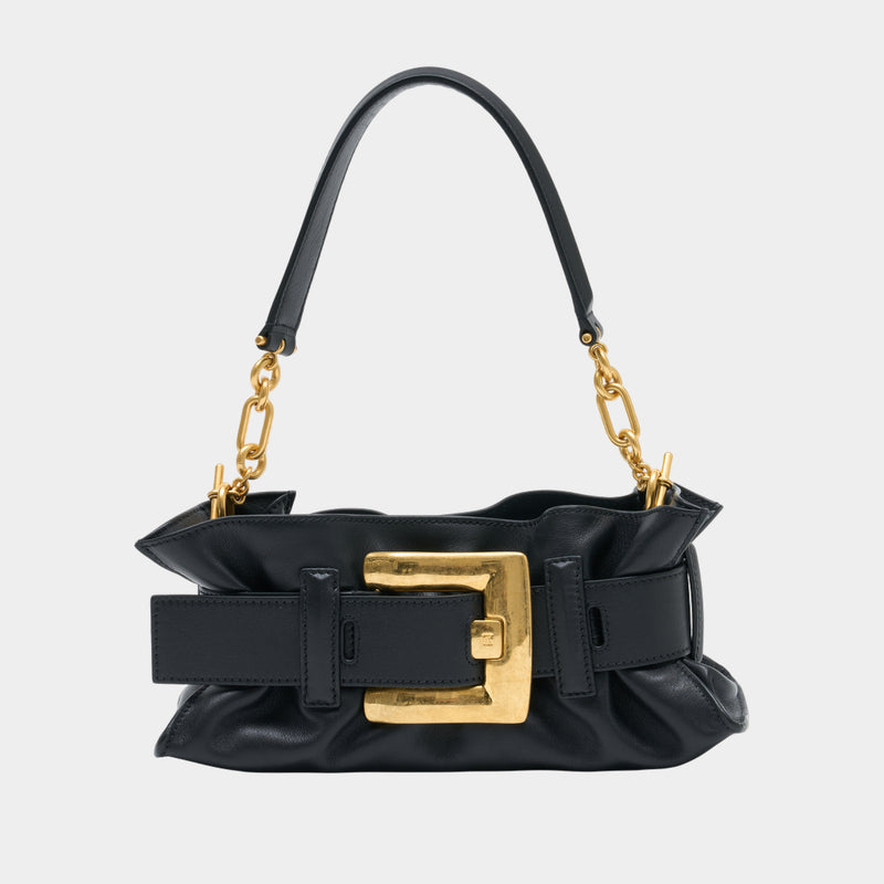 Sac Porté Épaule Anthem Mini - Balmain - Cuir - Noir