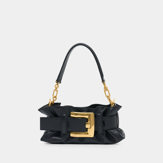 Sac Porté Épaule Anthem Mini - Balmain - Cuir - Noir