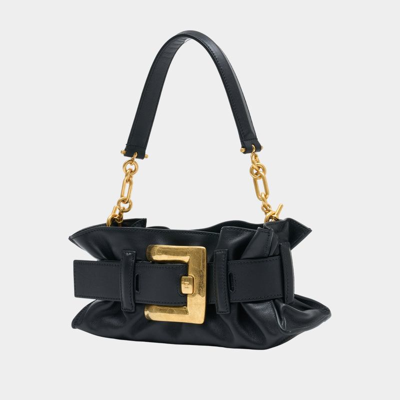Sac Porté Épaule Anthem Mini - Balmain - Cuir - Noir