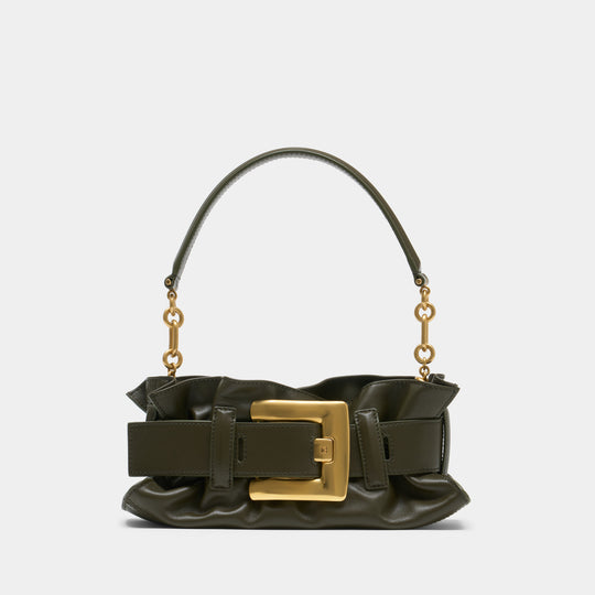 Sac Porté Épaule Anthem Mini - Balmain - Cuir - Vert