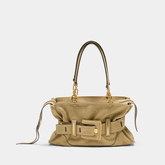 Sac Porté Épaule Anthem - Balmain - Cuir - Beige