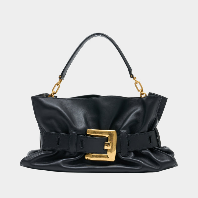 Sac Porté Épaule Anthem Medium - Balmain - Cuir - Noir