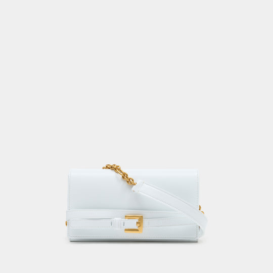 Wallet On Chain Shuffle - Balmain - Cuir - Blanc